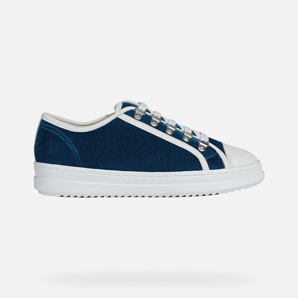 Geox Sneakers Blue/White Pontoise - Geox Womens Shoes - PCMVER536